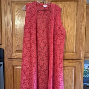 LuLaRoe Red Lace Maxi Dress